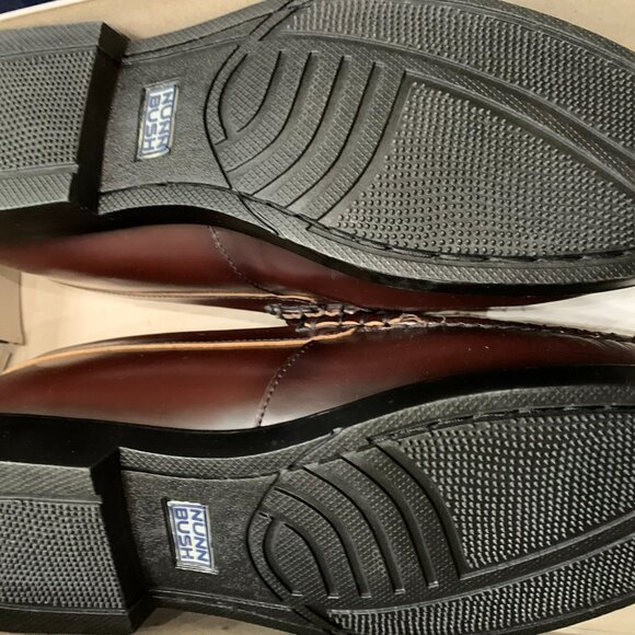 NIB Nunn Bush Dark Brown Leather Slip-On Loafers Sz 13M